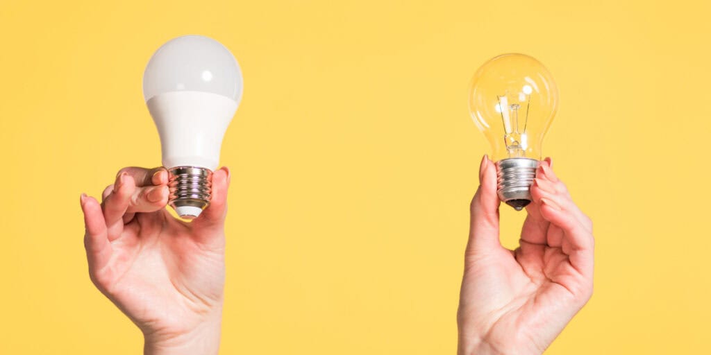 LED bulb vs traditional bulb
