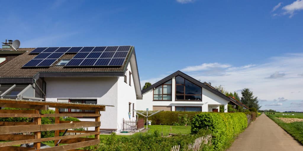 solar panels on home