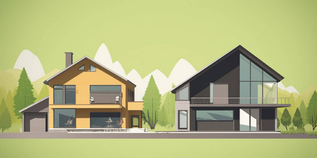 Illustration of a modern homes