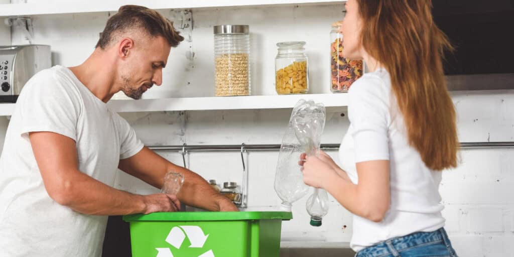 couple recycling