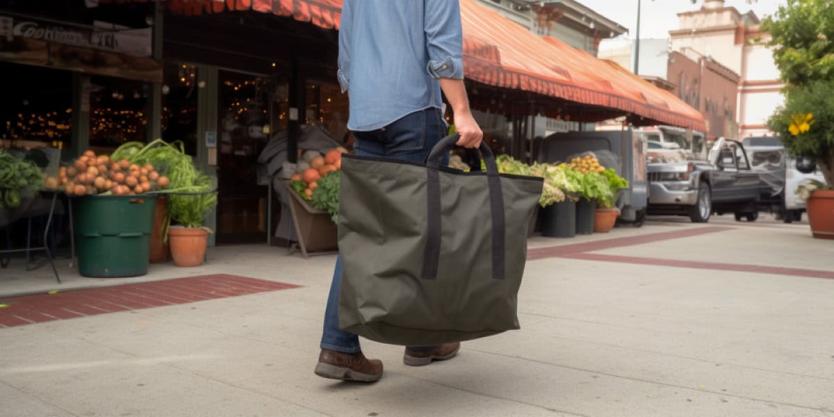 man at farmers market