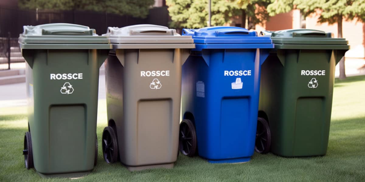 row of bins