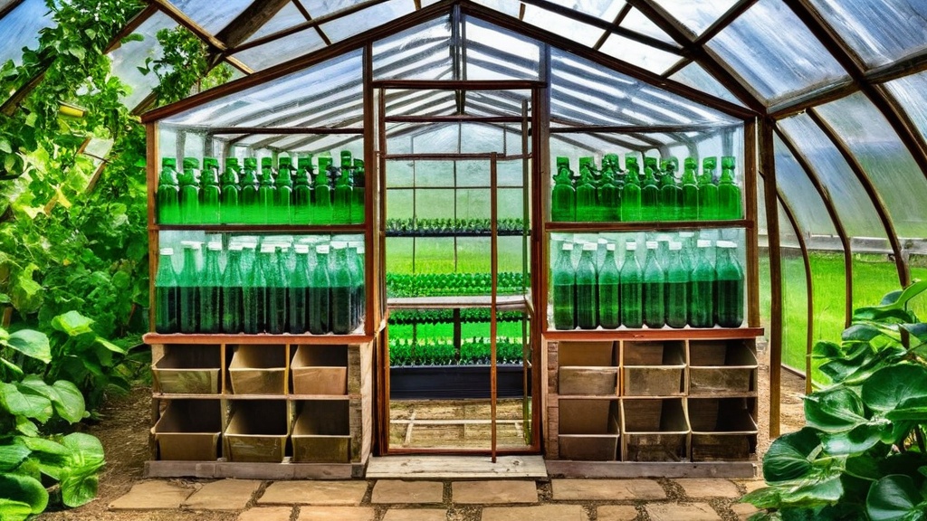 Photo Recycled Bottle Greenhouse